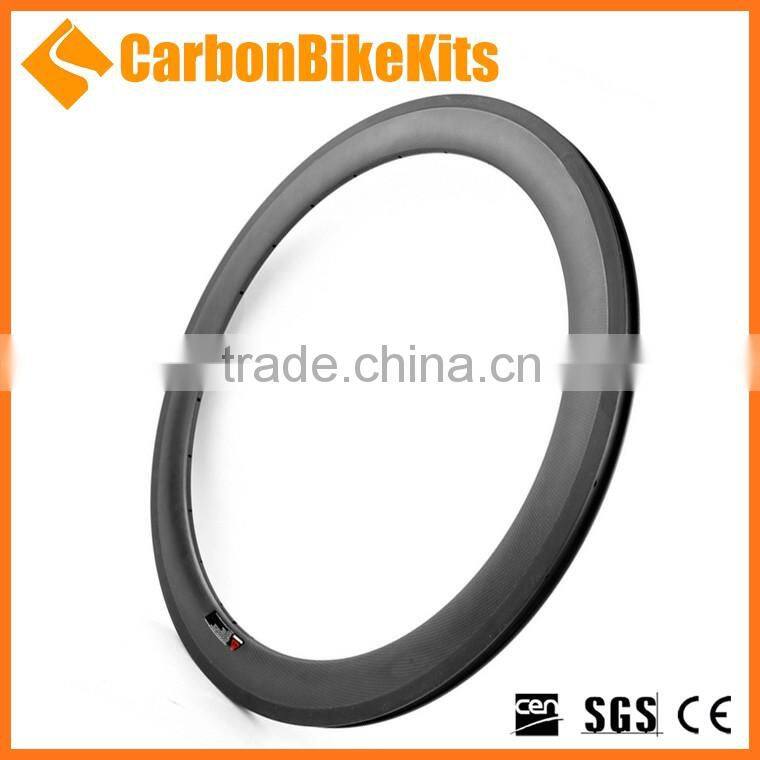 CarbonBikeKits carbon fiber bicycle road bike rim size 20.5mm 60mm deep clincher