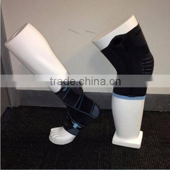DL801 Male display sport leg knee forms white color silver color matt