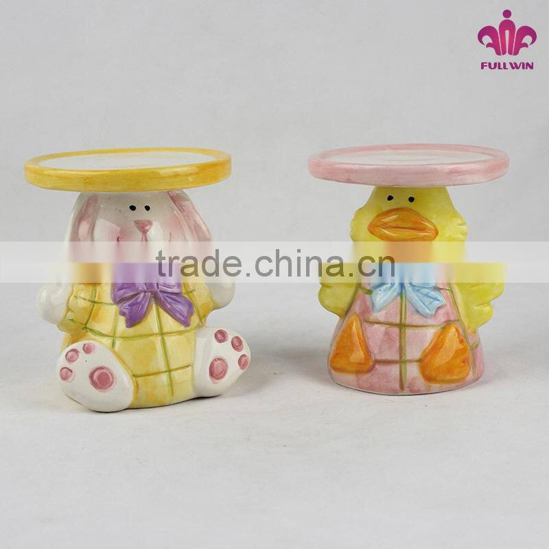 ceramic bunny candle holder