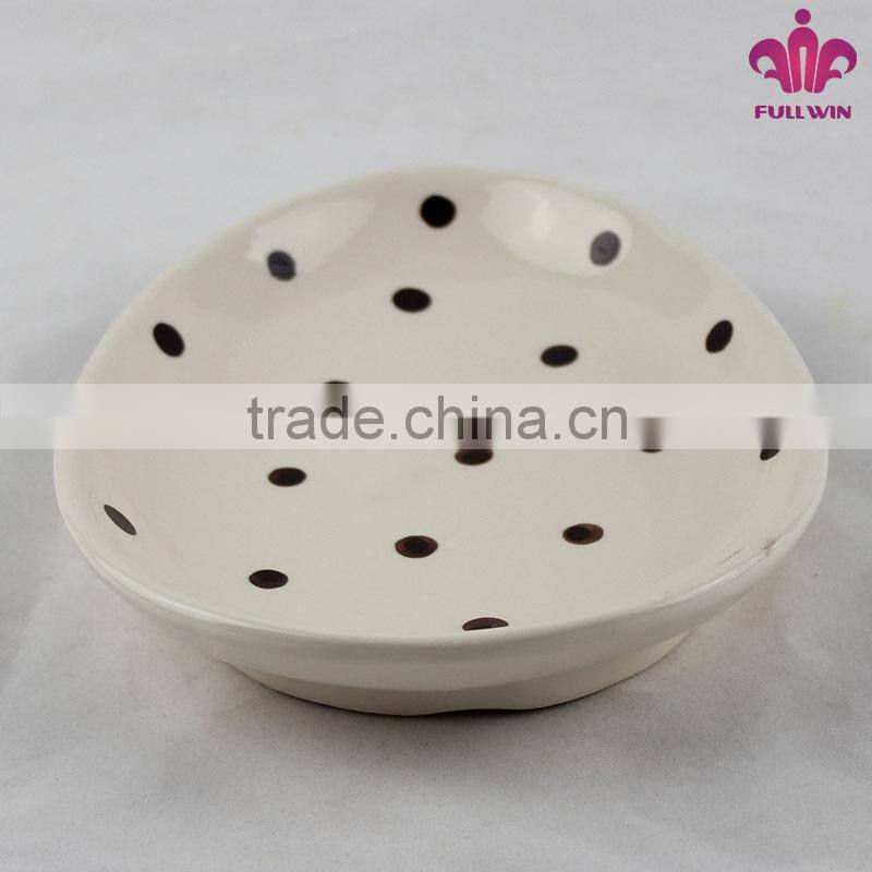 Novelty ceramic candy bowl with dot printing