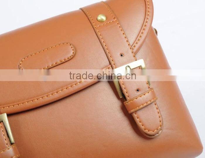 Factory competitive price PU leather Camera Bag in Dongguan