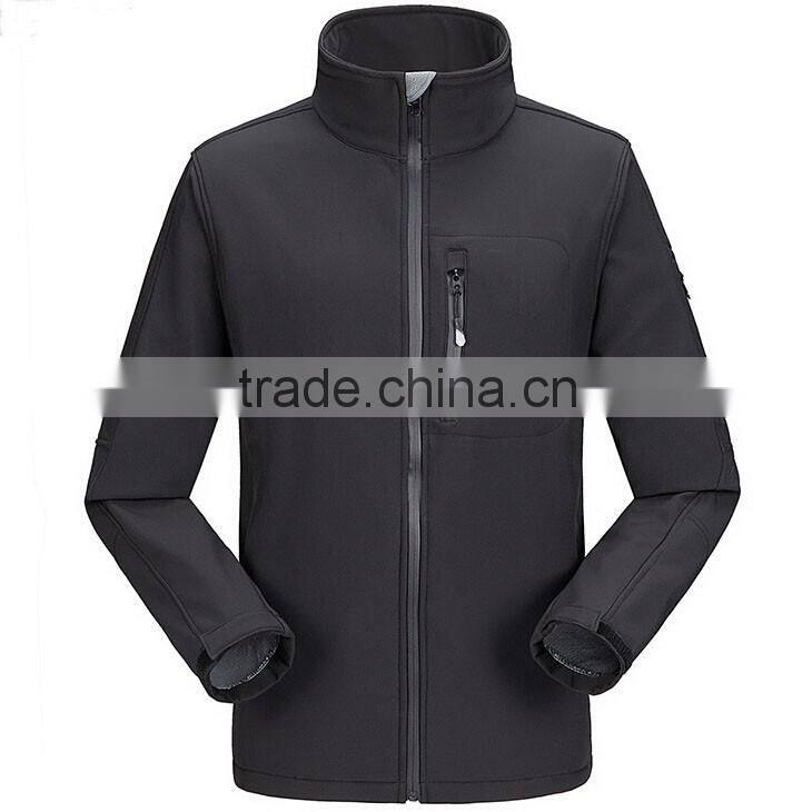Custom Men Black Waterproof Softshell Climb Jacket