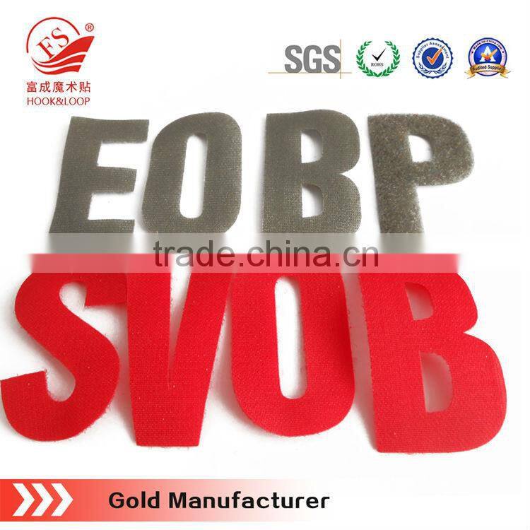 Removable magic tape letters for DIY garment