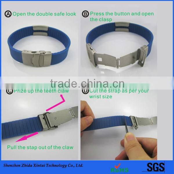 china fashionable cut make silicone id bracelets home