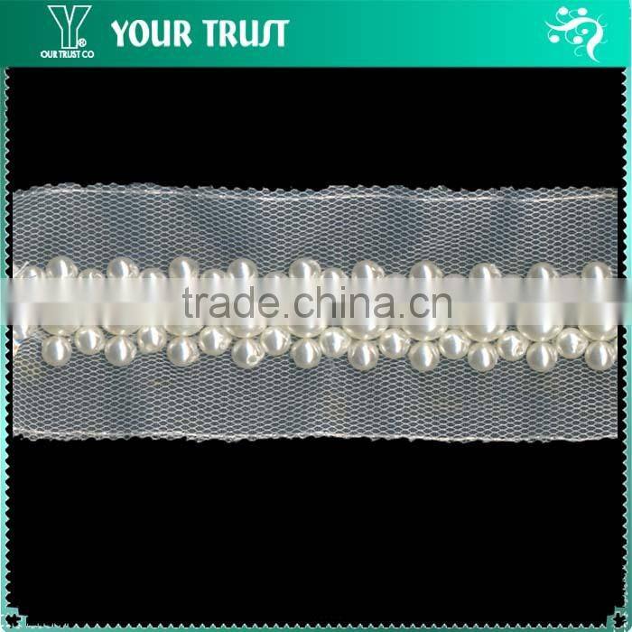 Two Row White Polyester Lace Rhodium Flat 10MM Metal Grommet Eyelet Trimming