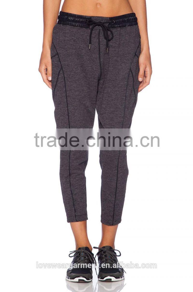 2015 women china cheap loss weight sport sweat pants in deep grey