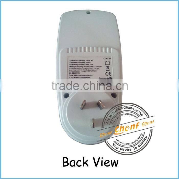 240V 10A AU Plug Energy Mini Digital Power Meter Voltage Current Analyzer with Power Factor