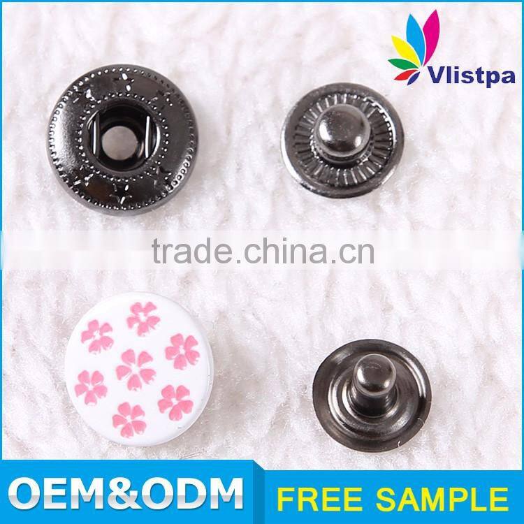 Free sample !Eco-Friendly round custom metal engraved magnetic cloth snap button for jacket