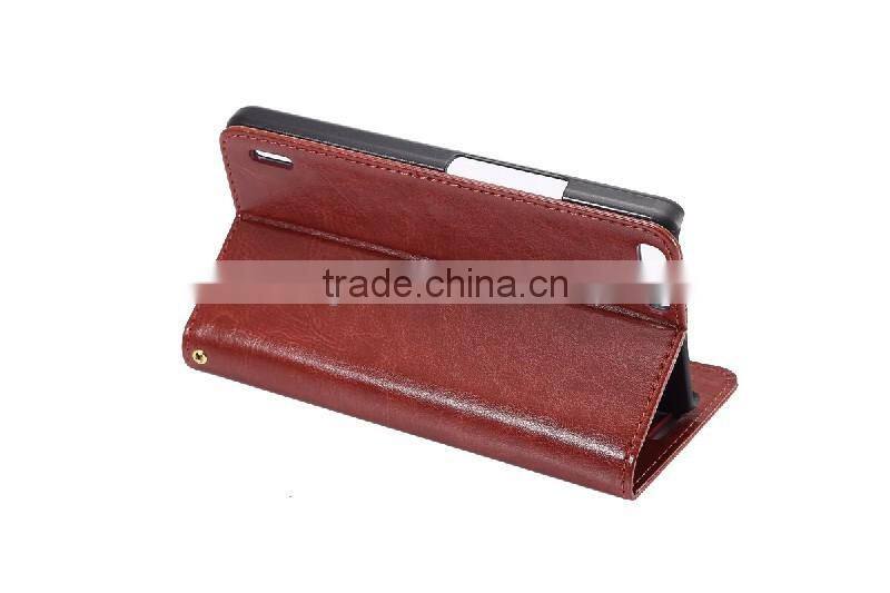 Hot sale leather phone case for Huawei Honor 6 P, factory price leather phone case,