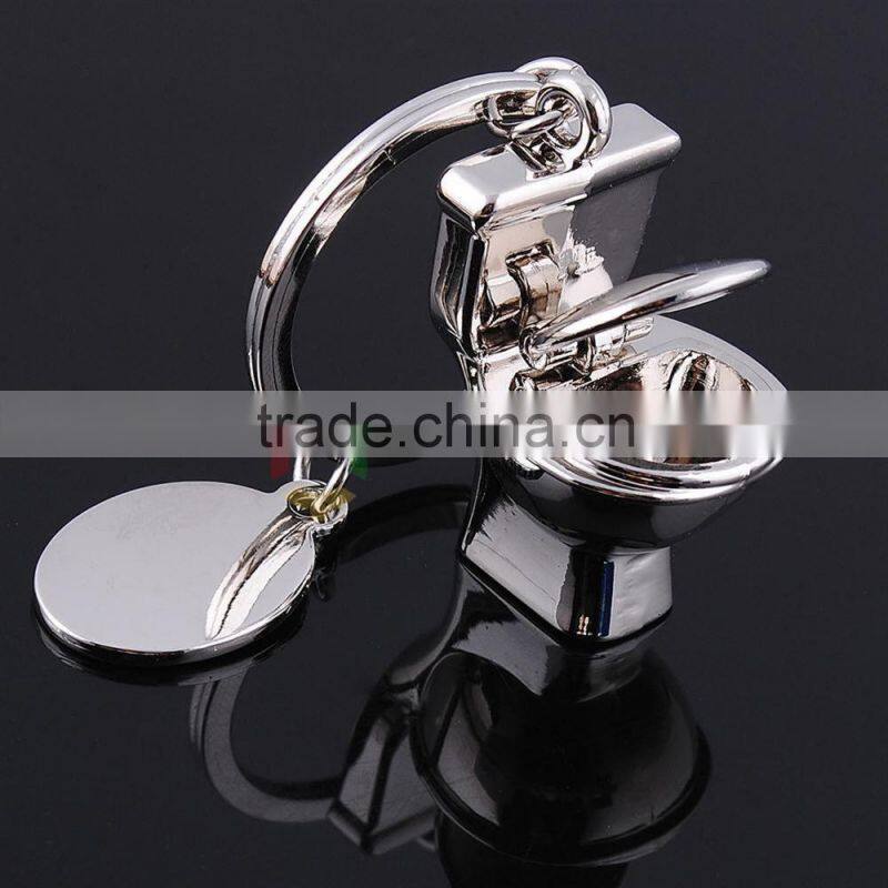 newest fashion promotional custom cute toilet pendant custom key chain rings bulk cheap promotional items for kids