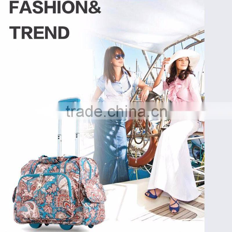 2016 New Two Wheels Hand Supermarket Trolley With Colorful Printing