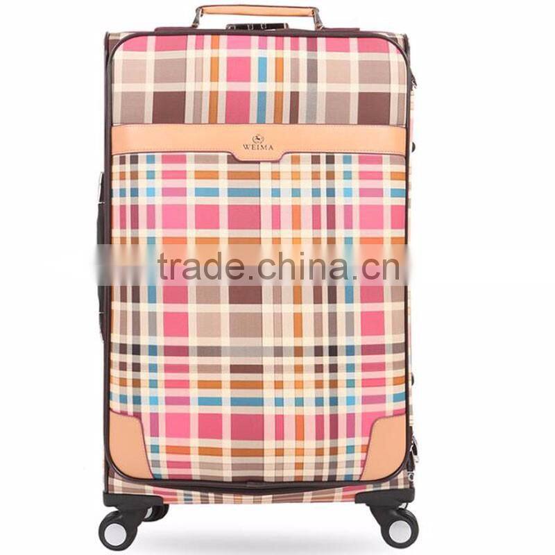 Packaging & Shipping Factory Wholesale PVC Shell 360 degree Spinner Wheels Soft Trolley Luggage