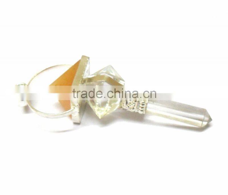Yellow Aventurine Merkaba Star Metal Cap Pendulum : Wholesale Merkaba Pendulum