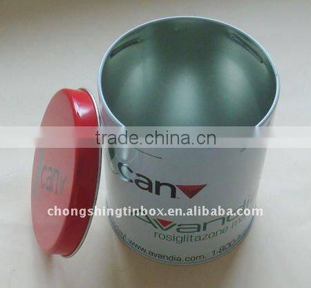 Round Gift Tin Can for make up