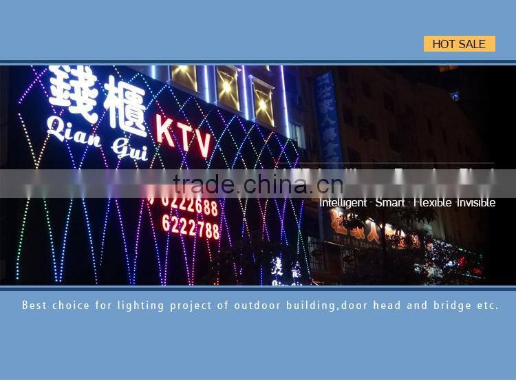 Flexible outdoor building decorative led intelligent running pixel light
