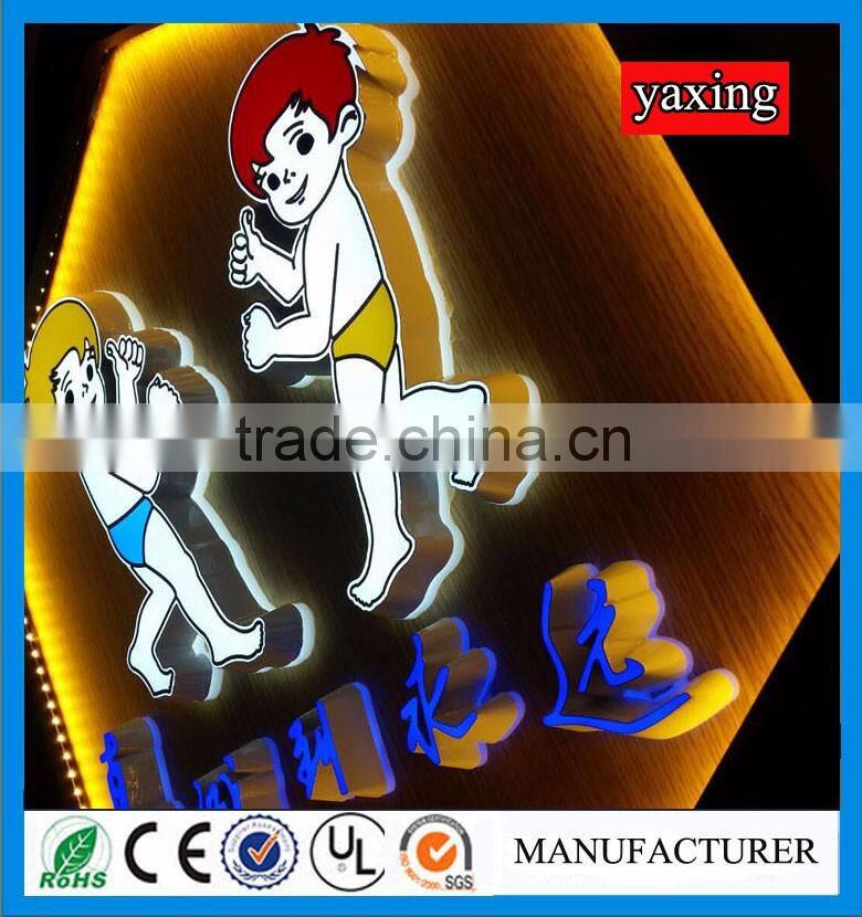 Acrylic led illuminated character for indoor decoration