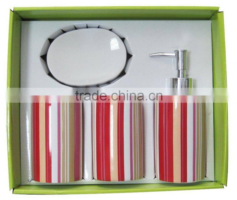 Complete ceramic bathroom set