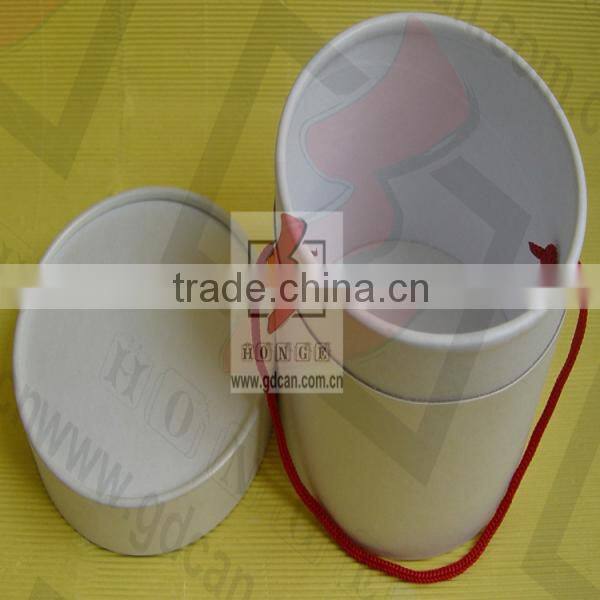3.Offset printing surface handling and paper material gold foil printed cardboard tube for red wine bottle