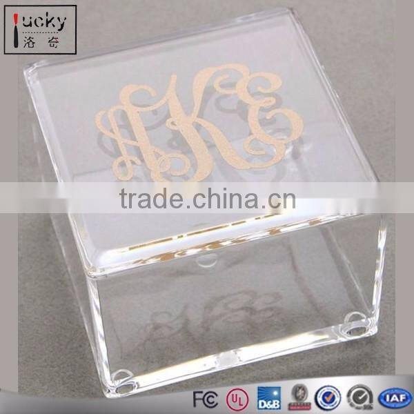 Clear Acrylic Cube Display Case Jewelry diaplay case