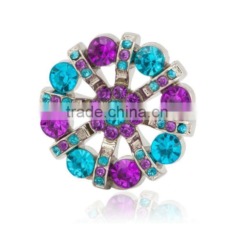 Wholesale Large Plastic Button with Rhinestone