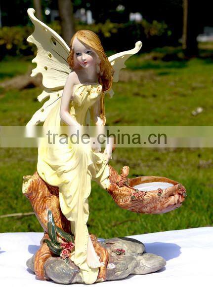 custom resin angel candel holder for angel style