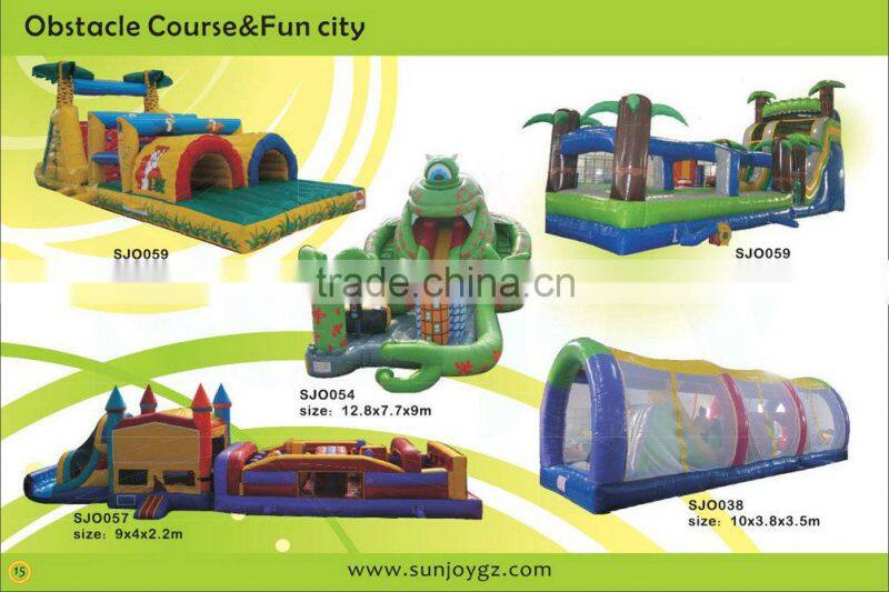 2016 Customized inflatable obstacle course newest cheap inflatable obstacle course for sale