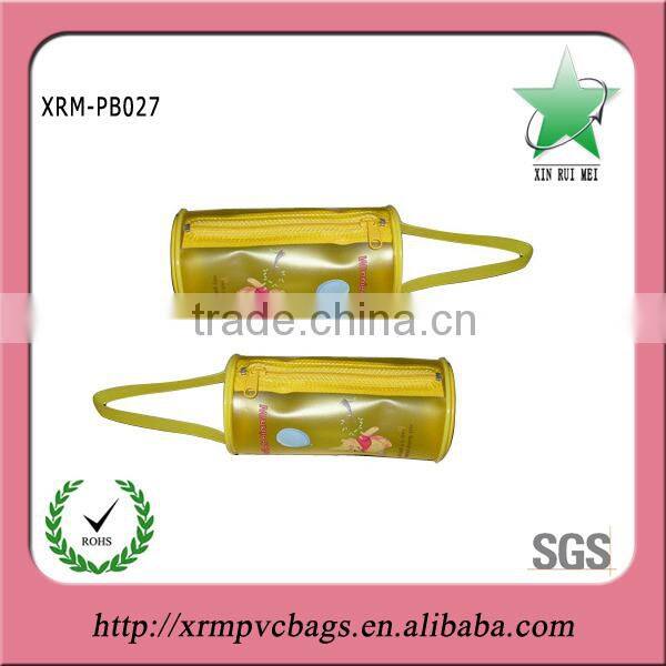 Cute orange pvc kids pencil case