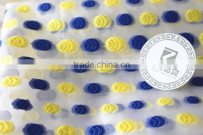 Colorful jacquard swiss voile lace for fashion dress tulle organza special styles designed