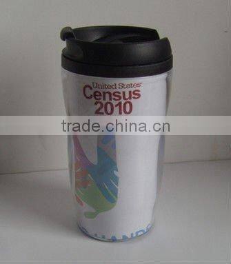 450ML double wall insulated plastic mug with durable handle