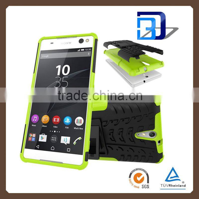 For Sony C5 Ultra Armor Slim case armor rugged kickstand heavy duty TPU+PC 2 in 1 case For Sony C5 Ultra shockproof case