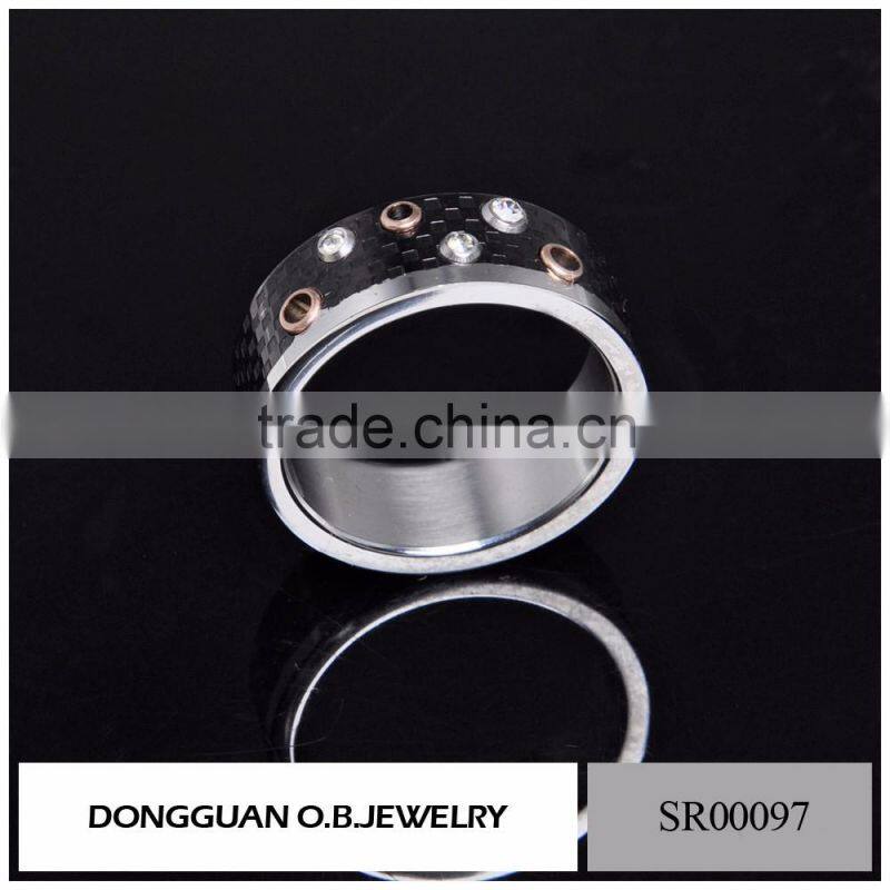 China Factory Top Design Gold Color New Black Gold Ring Models For Men