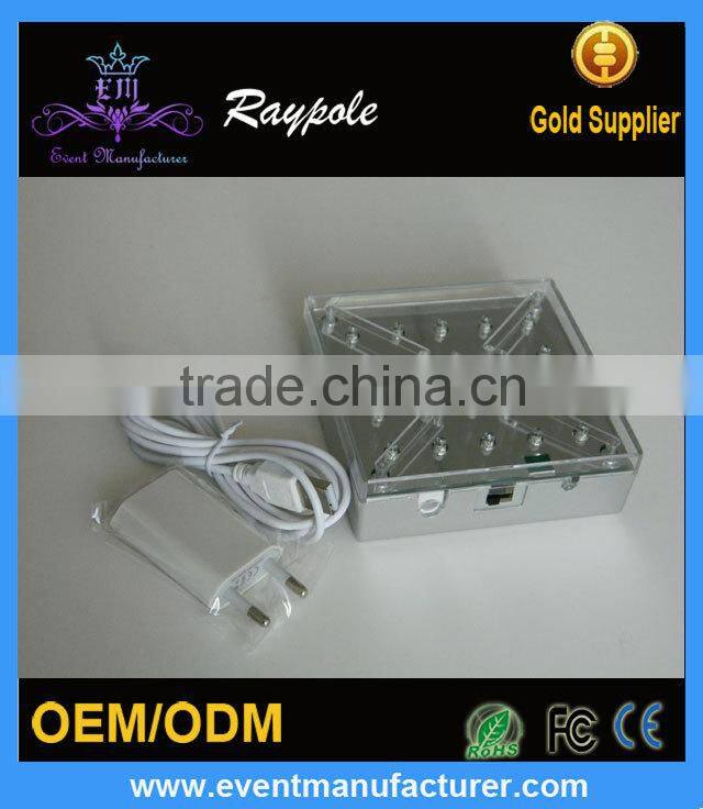 Wholesale Rechargeable 4inch Square LED Flower Vase Light