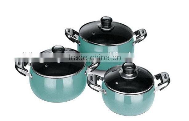 2016 eco-friendly sauce pan 3pcs cookware sets