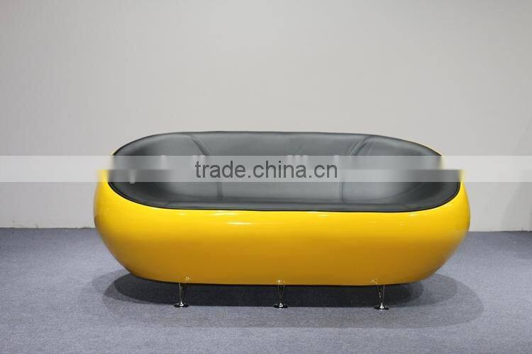 fiberglass 2 seater standing half ball sofa chair