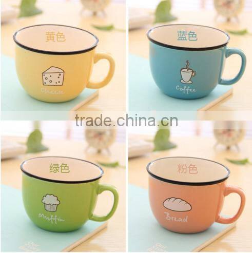 High quality cute creamic lovers breafast cup/coffee mug/milk cup/tea cup