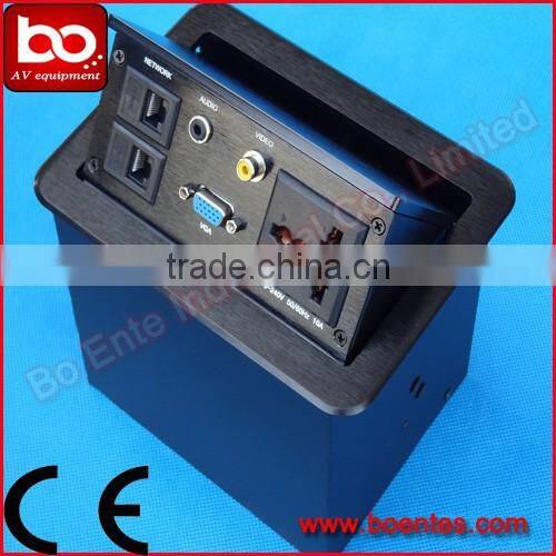 Hydraulic Pop Up Desktop Power Socket with Bottom Connection Interface