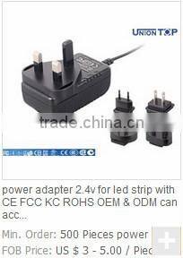 CE/FCC/LVD/RoHs approvals plug in ac/dc power adapter 5v 1.2a