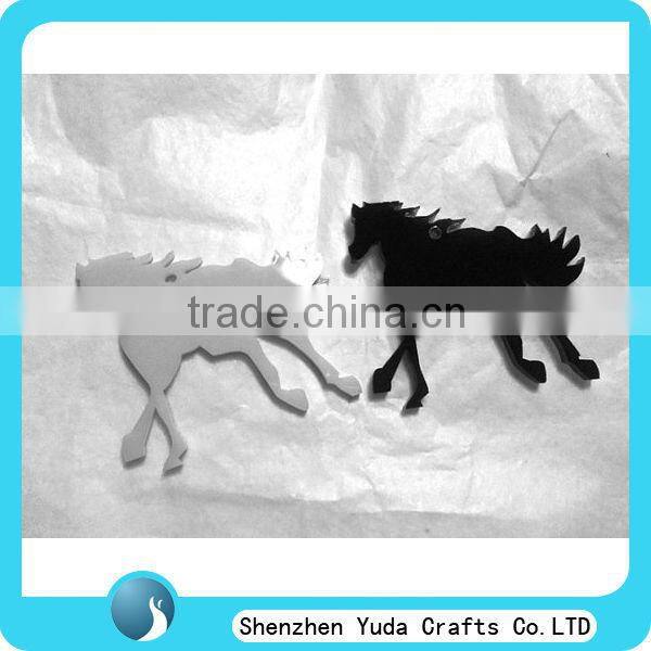 manufacturer acrylic shapes horse shape jewelry keychain plexiglass laser cutting supplier