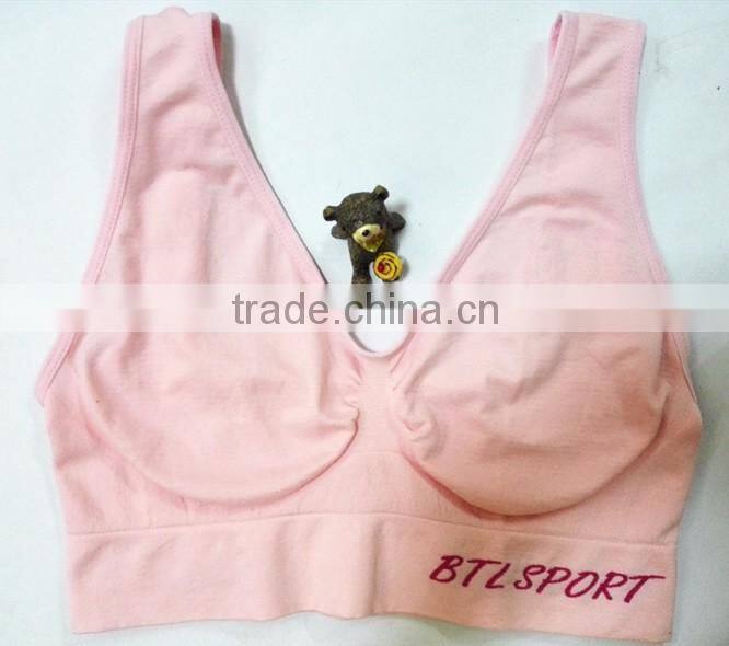 Shantou wireless woman hot sex girls hot sexy girl sport underwear yoga wear girl sport seamless bra