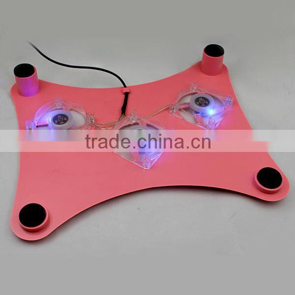 super slim mini foldable notebook cooler pad with 2 fans