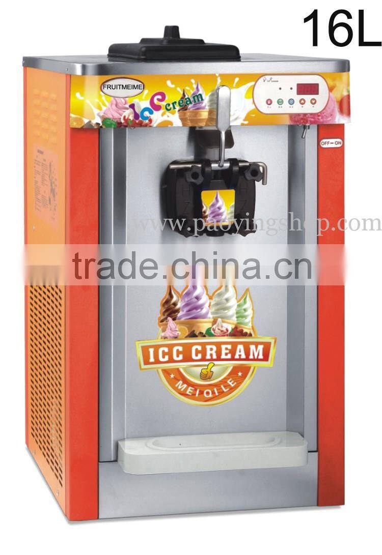16L Flozen Yogurt Countertop Commercial 110v 60Hz 220v 50Hz Electric 1 Flavor Soft Ice Cream Maker
