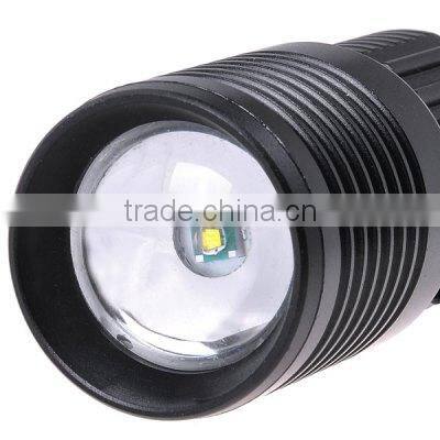 aluminium dimmable zoomable 300 lumen led flashlight torch