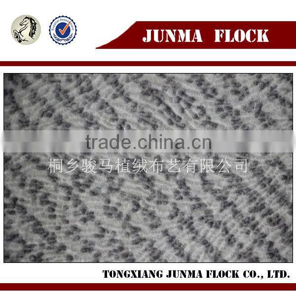 Junma dark grey twill pattern spray flocked fabric flocking sofa upholstery fabric