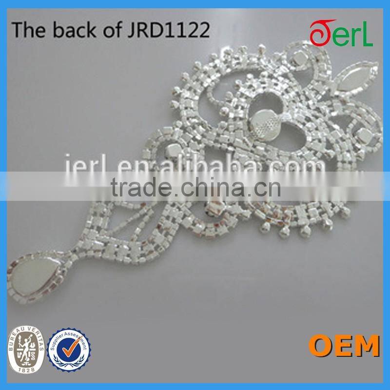 2016 new styles popular rhinestone lace for wedding dress