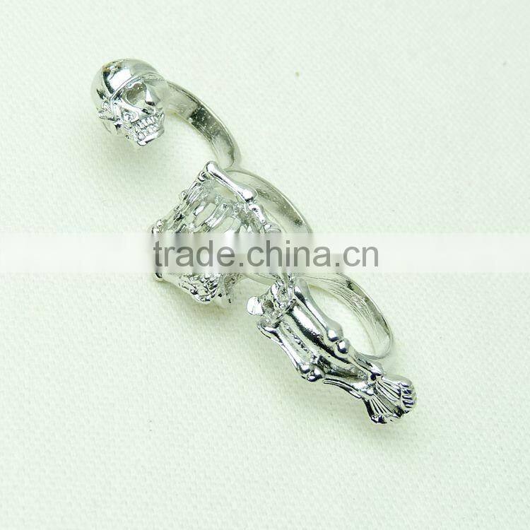 Jewellery gold human skeleton wedding rings