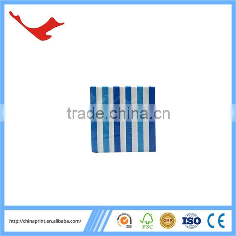 007 coloful stripe printed luxury paper napkin