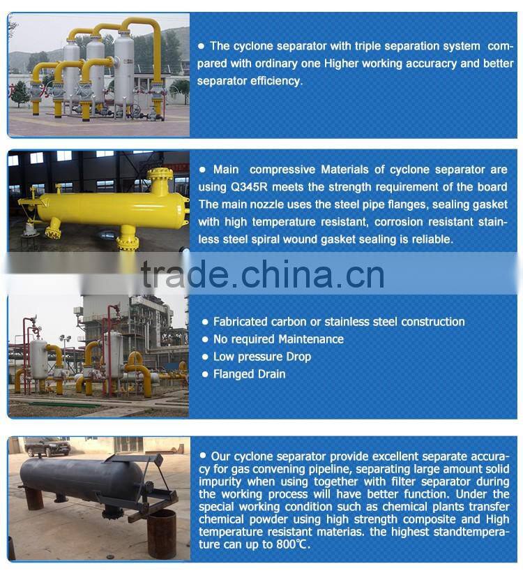 High pressure separator machine cyclone industrial separator