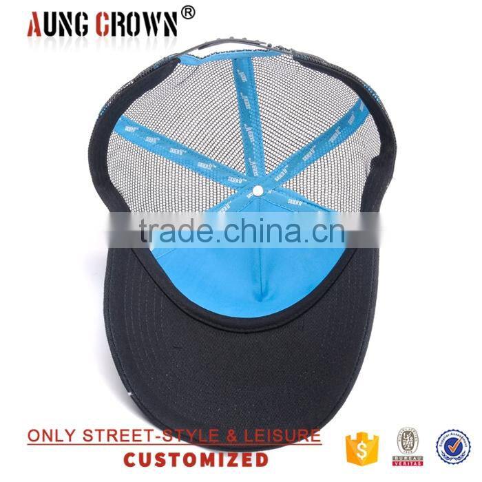 Custom wholesale flat brim cheap trucker cap printing