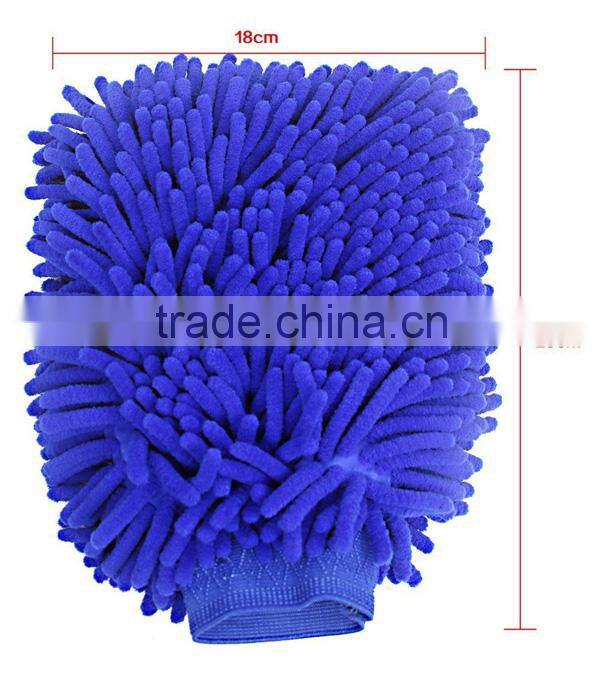 Microfiber Premium Car Wash Mitt ,Dual Sided Chenille Glove Cleaning Cloth Towel for Car, Wood, Furniture & Glass