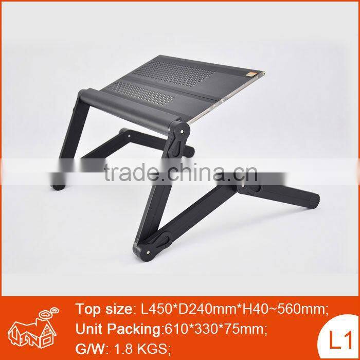 Wooden folding design adjustable portable laptop desk in bed